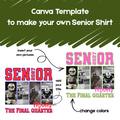 Senior Mom Shirt Template | Editable Canva Senior Sports Photo Design