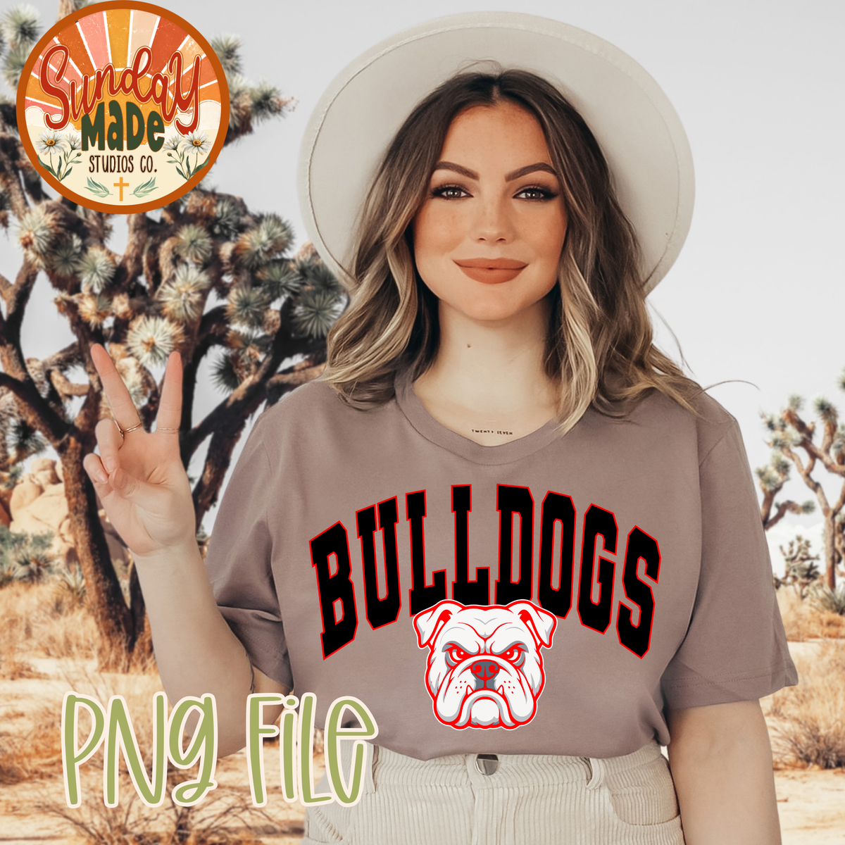 Bulldogs PNG | Red & Black Vintage Bulldog Mascot Design Bundle
